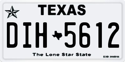 TX license plate DIH5612