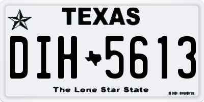 TX license plate DIH5613