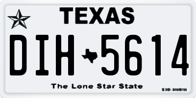 TX license plate DIH5614