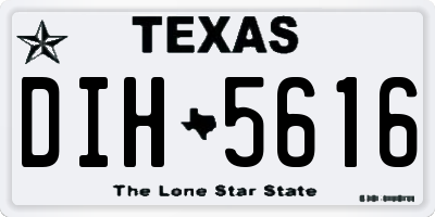 TX license plate DIH5616