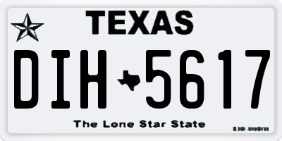 TX license plate DIH5617