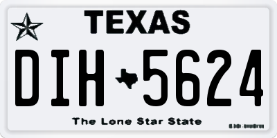 TX license plate DIH5624