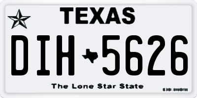 TX license plate DIH5626