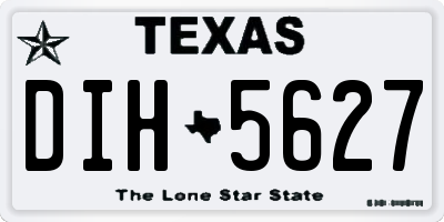 TX license plate DIH5627