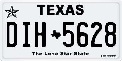 TX license plate DIH5628