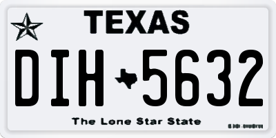 TX license plate DIH5632