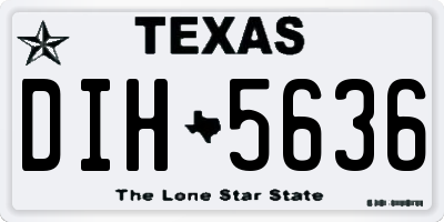 TX license plate DIH5636