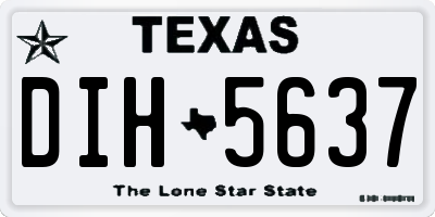 TX license plate DIH5637