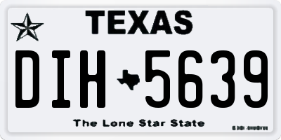 TX license plate DIH5639