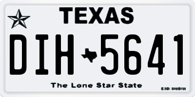 TX license plate DIH5641