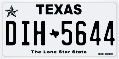 TX license plate DIH5644