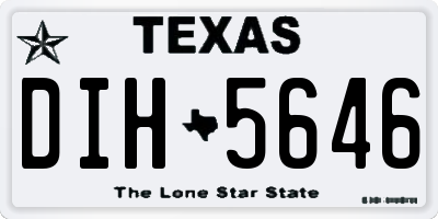 TX license plate DIH5646