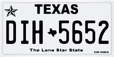 TX license plate DIH5652