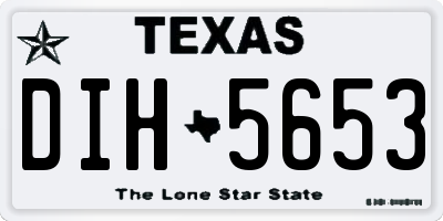 TX license plate DIH5653