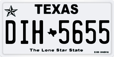 TX license plate DIH5655