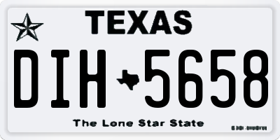 TX license plate DIH5658