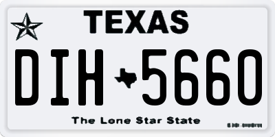 TX license plate DIH5660