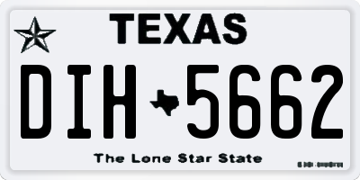 TX license plate DIH5662