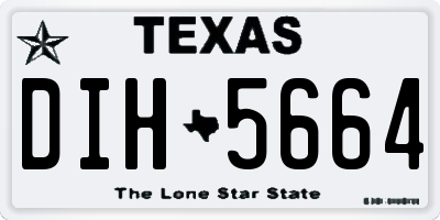TX license plate DIH5664