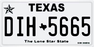 TX license plate DIH5665
