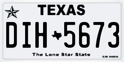 TX license plate DIH5673