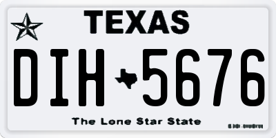 TX license plate DIH5676