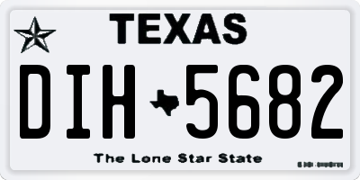 TX license plate DIH5682
