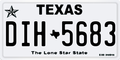 TX license plate DIH5683