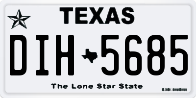 TX license plate DIH5685