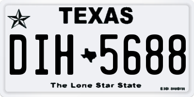TX license plate DIH5688