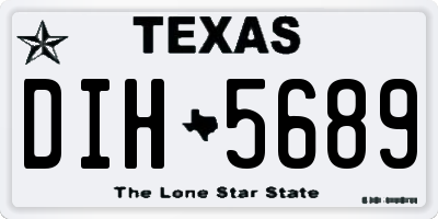 TX license plate DIH5689