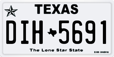 TX license plate DIH5691