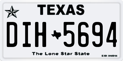 TX license plate DIH5694