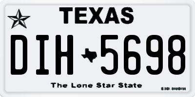TX license plate DIH5698