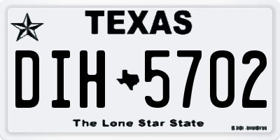 TX license plate DIH5702