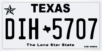 TX license plate DIH5707