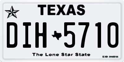 TX license plate DIH5710