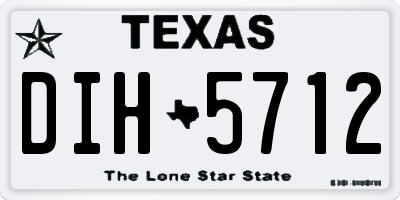 TX license plate DIH5712