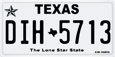 TX license plate DIH5713
