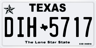 TX license plate DIH5717