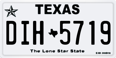 TX license plate DIH5719