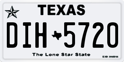 TX license plate DIH5720