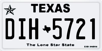 TX license plate DIH5721