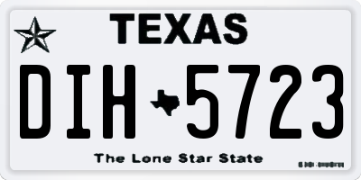 TX license plate DIH5723