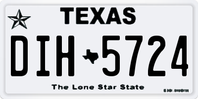 TX license plate DIH5724