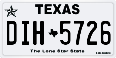 TX license plate DIH5726