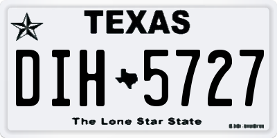 TX license plate DIH5727
