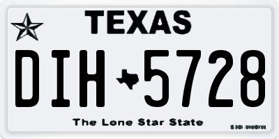 TX license plate DIH5728