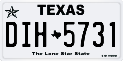 TX license plate DIH5731