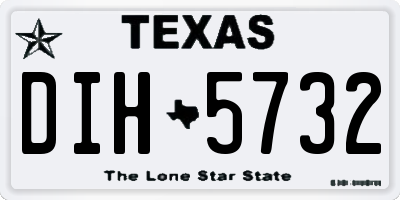 TX license plate DIH5732